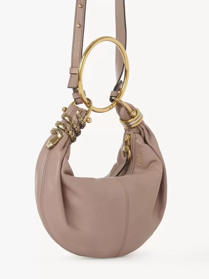 Borsa Hobo Small Snake Bracelet in pelle martellata Borsa Hobo Small Snake Bracelet in pelle martellata