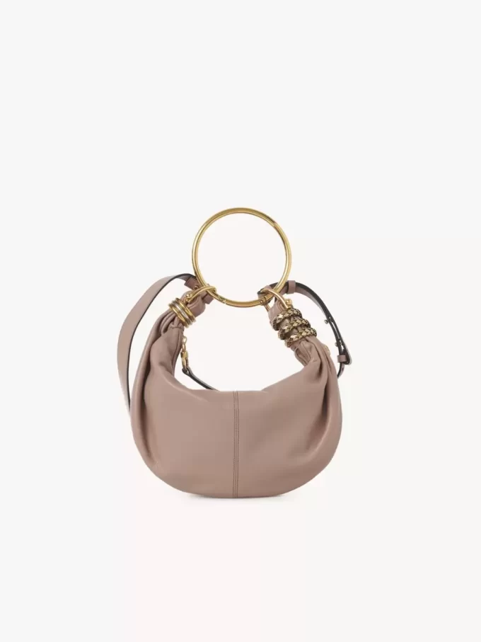 Borsa Hobo Small Snake Bracelet in pelle martellata Borsa Hobo Small Snake Bracelet in pelle martellata
