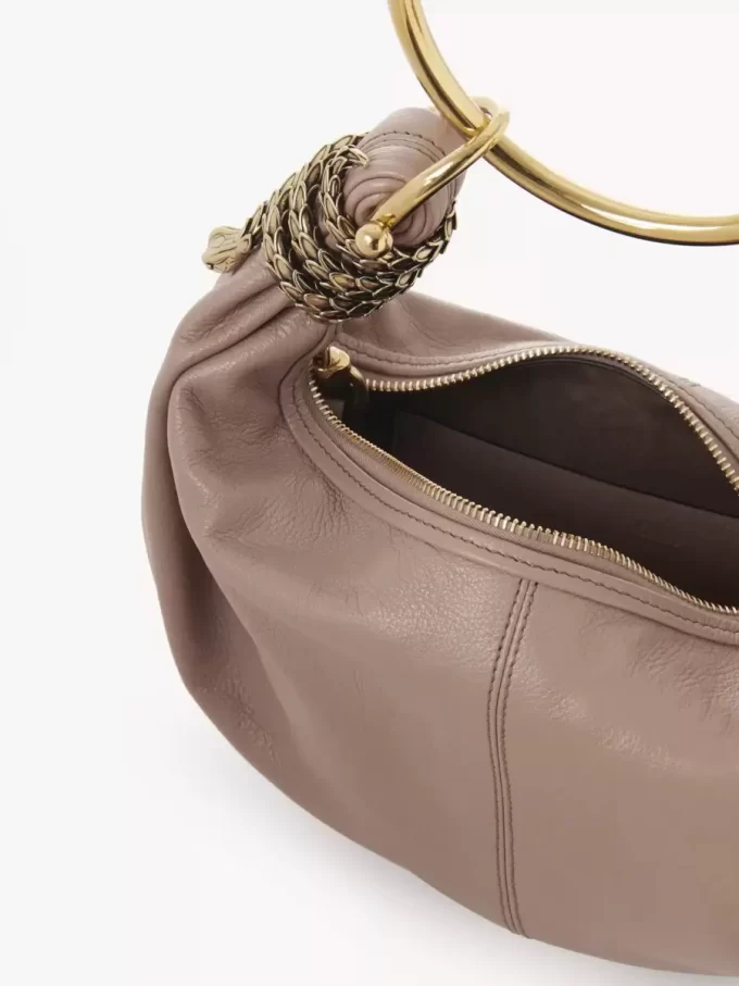 Borsa Hobo Small Snake Bracelet in pelle martellata Borsa Hobo Small Snake Bracelet in pelle martellata