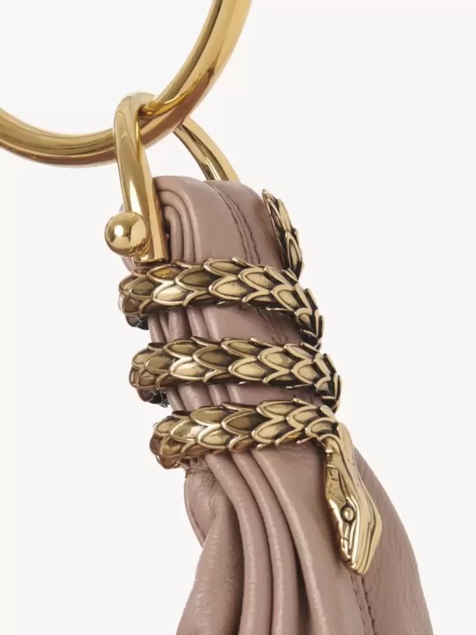 Borsa Hobo Small Snake Bracelet in pelle martellata Borsa Hobo Small Snake Bracelet in pelle martellata