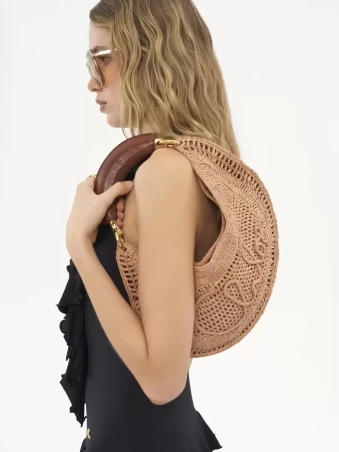 Borsa hobo Summer Banana in rafia Borsa hobo Summer Banana in rafia