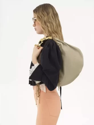 Borsa hobo Twisted Shell in pelle lucida