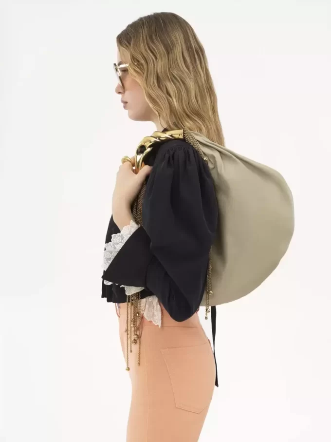 Borsa hobo Twisted Shell in pelle lucida Borsa hobo Twisted Shell in pelle lucida
