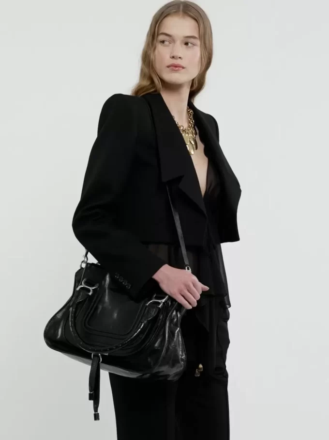 Borsa Marcie in pelle lucida Borsa Marcie in pelle lucida