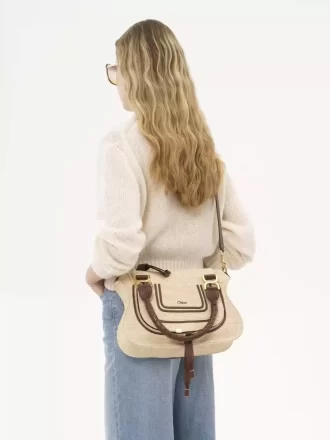 Borsa Marcie piccola in fibre effetto rafia