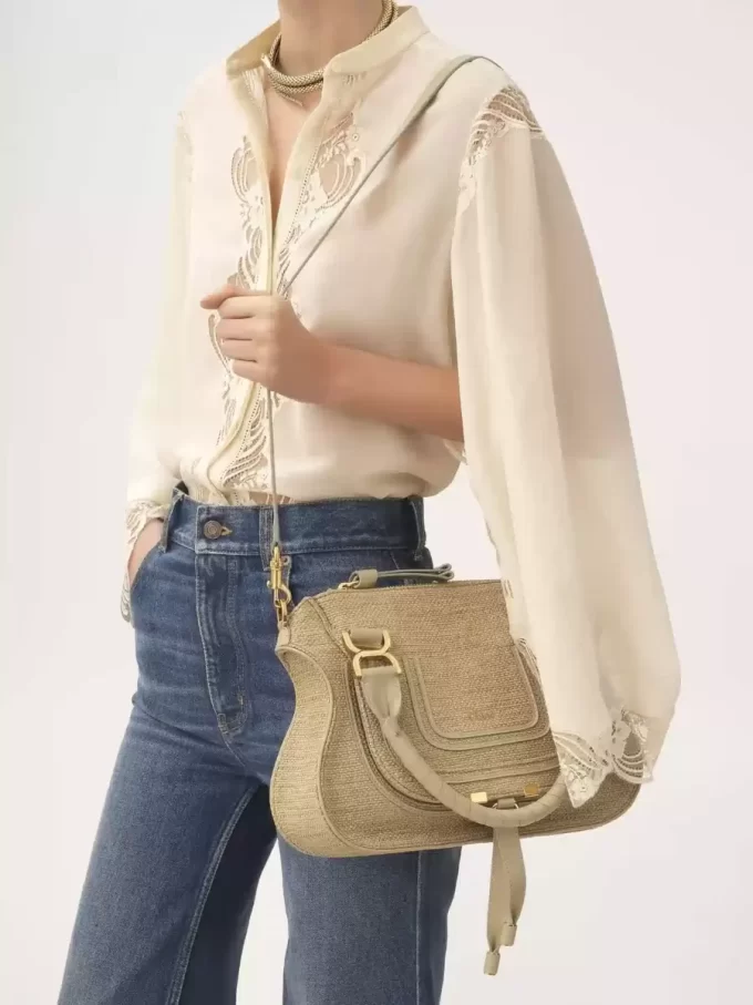 Borsa Marcie piccola in fibre effetto rafia Borsa Marcie piccola in fibre effetto rafia