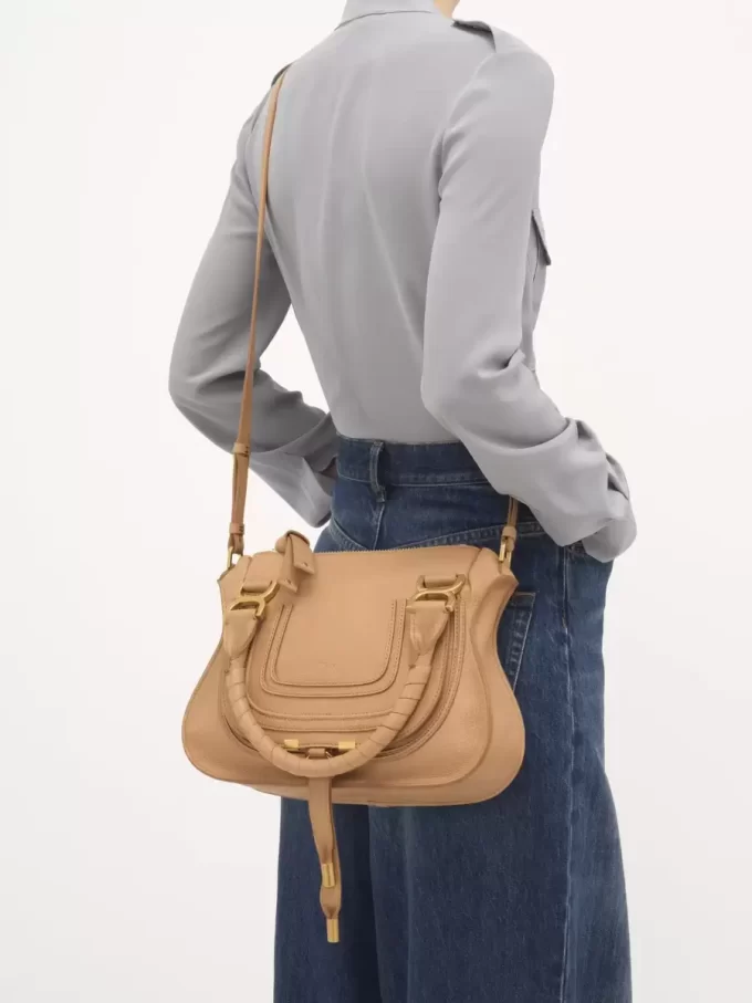 Borsa Marcie piccola in pelle martellata