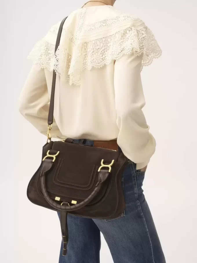 Borsa Marcie piccola in pelle scamosciata Borsa Marcie piccola in pelle scamosciata