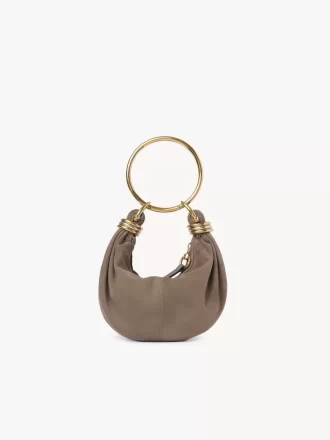 Borsa Mini Bracelet Hobo in pelle scamosciata