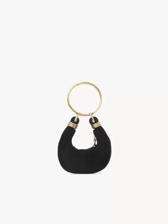 Borsa Mini Bracelet Hobo in pelle scamosciata