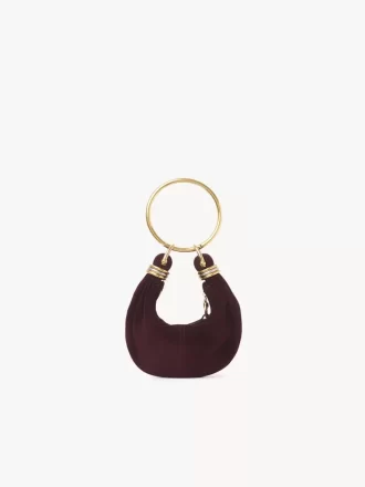 Borsa Mini Bracelet Hobo in pelle scamosciata