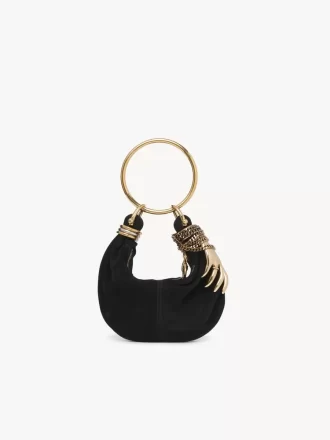 Borsa Mini Bracelet Hobo in pelle scamosciata