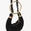 Borsa Mini Bracelet Hobo in pelle scamosciata