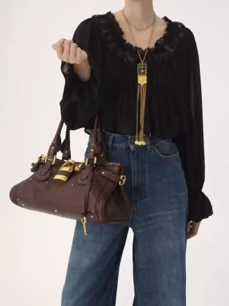 Borsa Paddington in pelle martellata