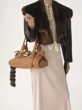 Borsa Paddington in pelle martellata