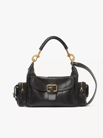 Borsa per macchina fotografica in pelle lucida