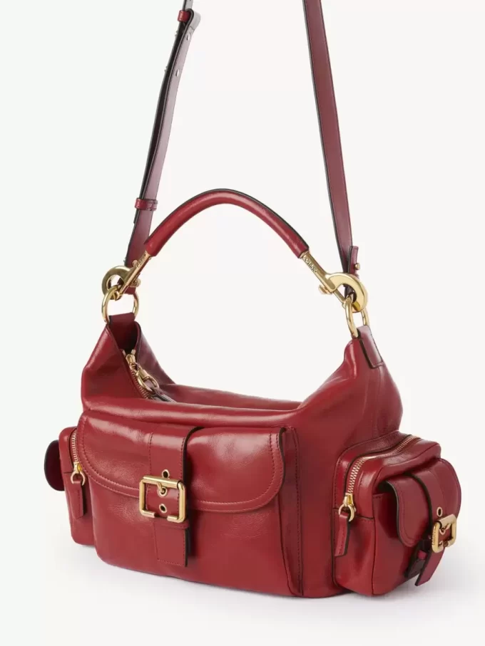 Borsa per macchina fotografica in pelle lucida Borsa per macchina fotografica in pelle lucida