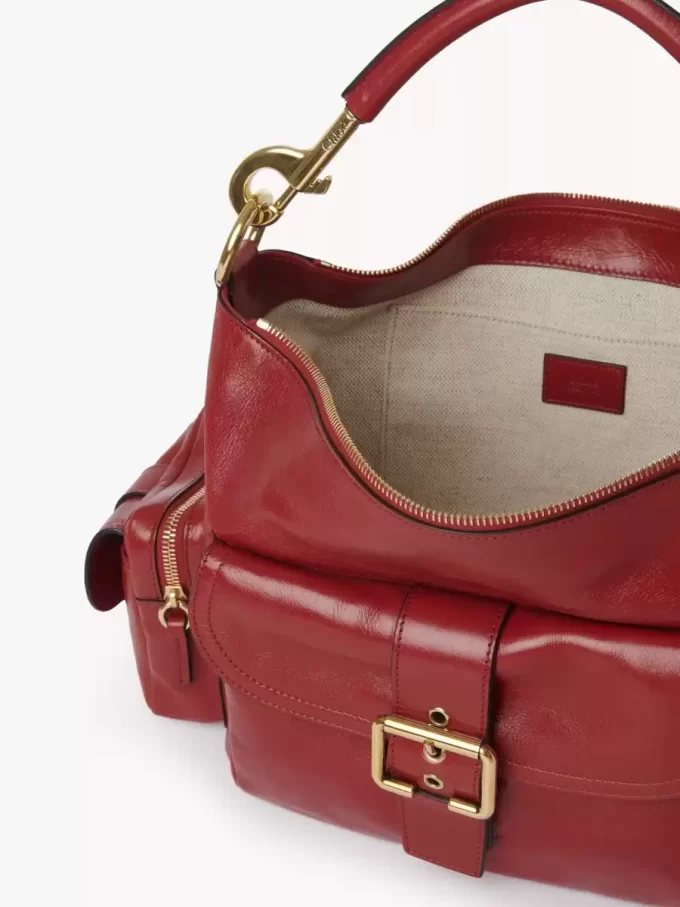 Borsa per macchina fotografica in pelle lucida Borsa per macchina fotografica in pelle lucida