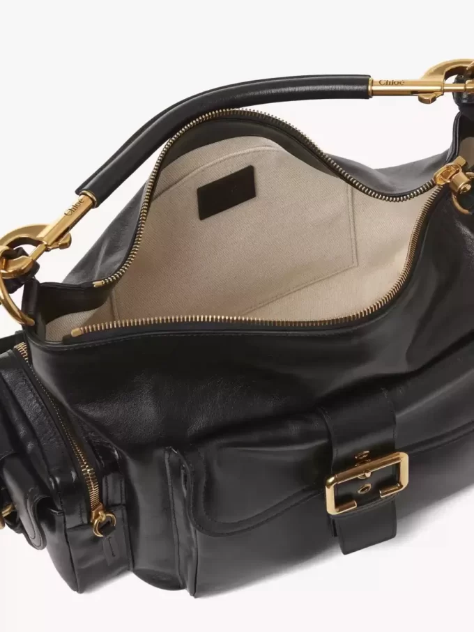 Borsa per macchina fotografica in pelle lucida Borsa per macchina fotografica in pelle lucida