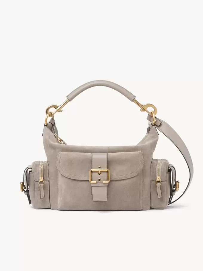 Borsa per macchina fotografica in pelle scamosciata Borsa per macchina fotografica in pelle scamosciata