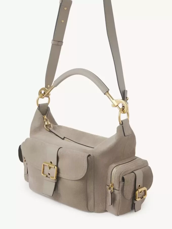 Borsa per macchina fotografica in pelle scamosciata Borsa per macchina fotografica in pelle scamosciata