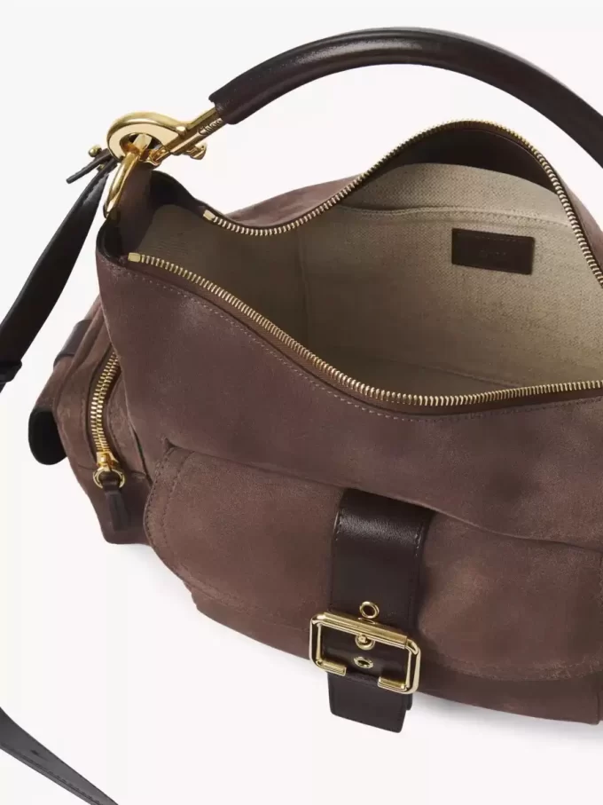 Borsa per macchina fotografica in pelle scamosciata Borsa per macchina fotografica in pelle scamosciata