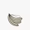 Borsa piatta a forma di banana in pelle martellata Borsa piatta a forma di banana in pelle martellata