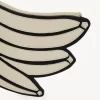 Borsa piatta a forma di banana in pelle martellata Borsa piatta a forma di banana in pelle martellata