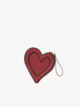 Borsa piatta Chloé Symbols Heart in pelle martellata Borsa piatta Chloé Symbols Heart in pelle martellata