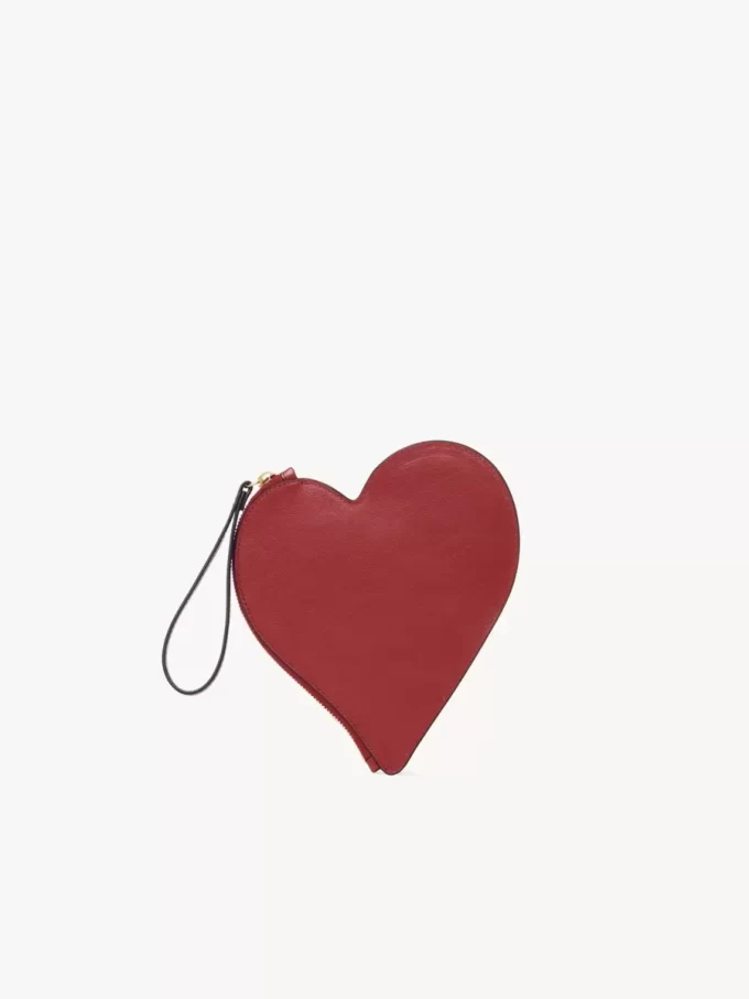 Borsa piatta Chloé Symbols Heart in pelle martellata Borsa piatta Chloé Symbols Heart in pelle martellata