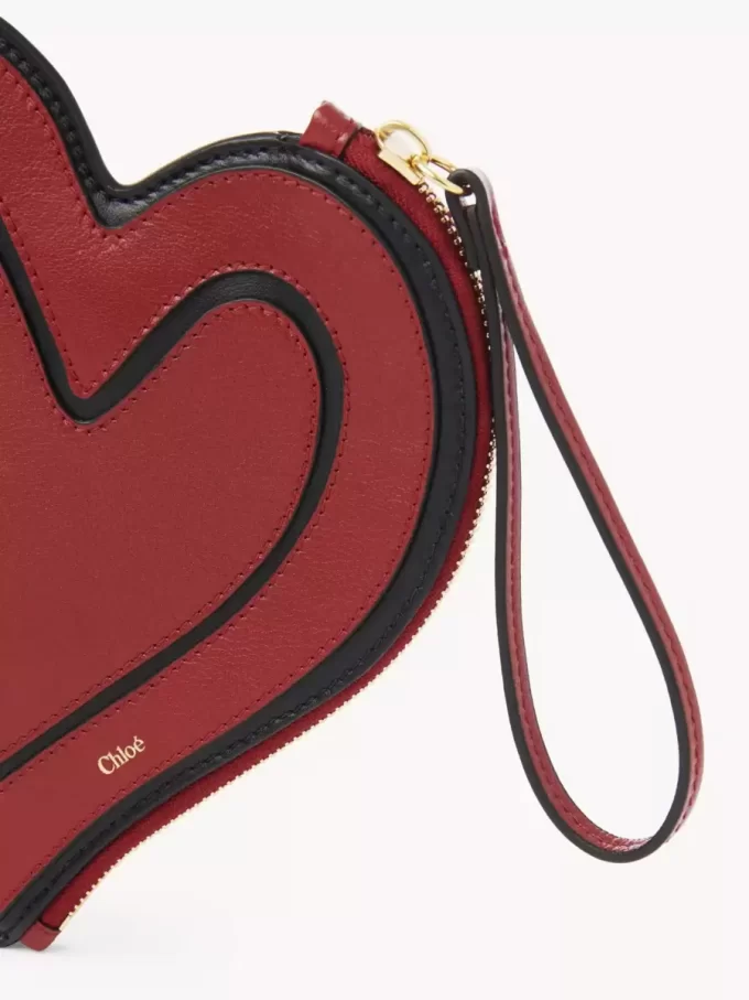 Borsa piatta Chloé Symbols Heart in pelle martellata Borsa piatta Chloé Symbols Heart in pelle martellata