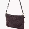 Borsa piatta Summer Banana con tracolla in rafia Borsa piatta Summer Banana con tracolla in rafia