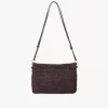 Borsa piatta Summer Banana con tracolla in rafia Borsa piatta Summer Banana con tracolla in rafia