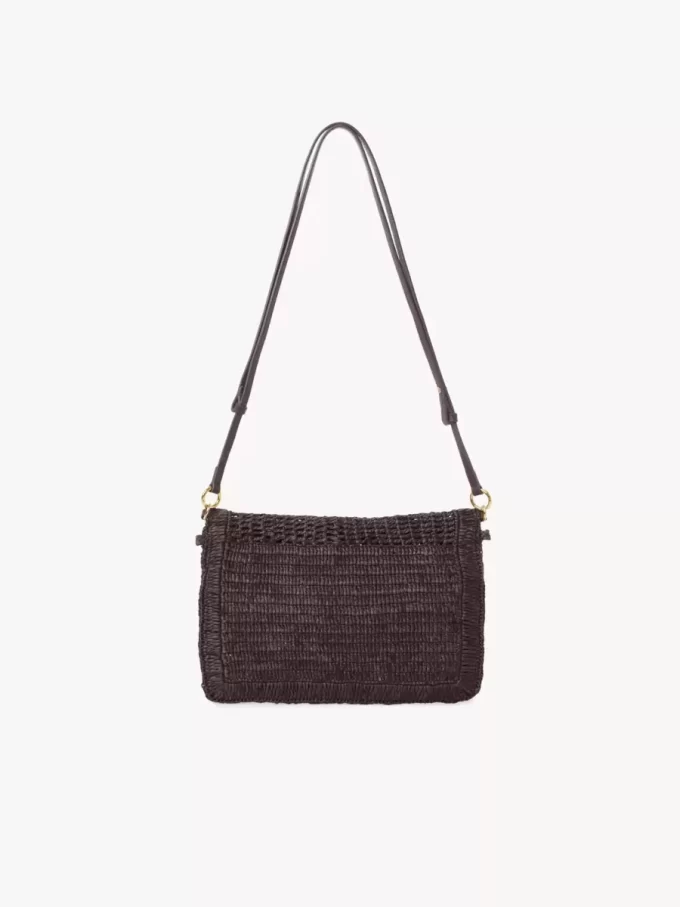 Borsa piatta Summer Banana con tracolla in rafia Borsa piatta Summer Banana con tracolla in rafia