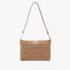 Borsa piatta Summer Banana con tracolla in rafia Borsa piatta Summer Banana con tracolla in rafia