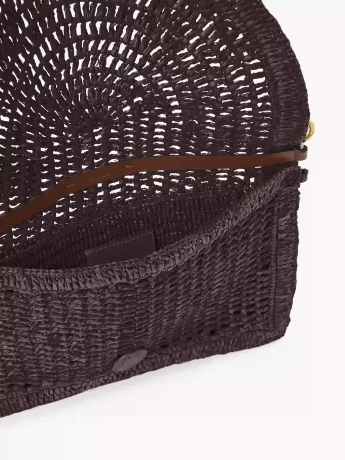 Borsa piatta Summer Banana con tracolla in rafia Borsa piatta Summer Banana con tracolla in rafia