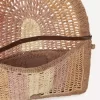 Borsa piatta Summer Banana con tracolla in rafia Borsa piatta Summer Banana con tracolla in rafia