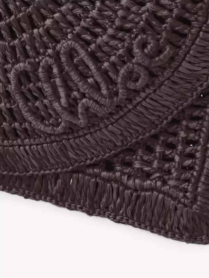 Borsa piatta Summer Banana con tracolla in rafia Borsa piatta Summer Banana con tracolla in rafia