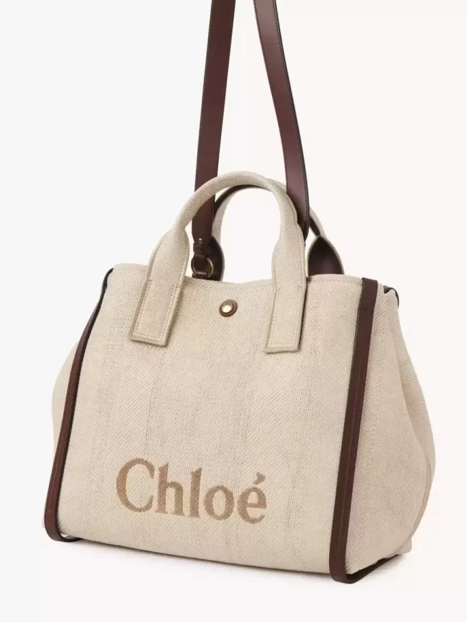 Borsa tote Chloé Carry in fibre effetto rafia Borsa tote Chloé Carry in fibre effetto rafia