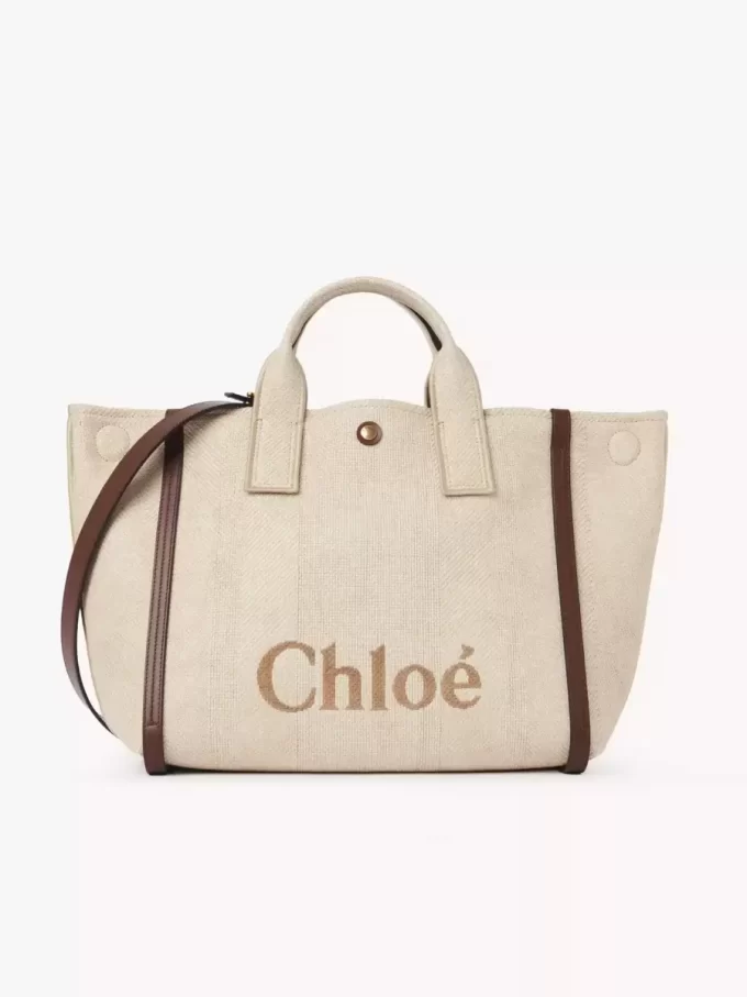 Borsa tote Chloé Carry in fibre effetto rafia Borsa tote Chloé Carry in fibre effetto rafia