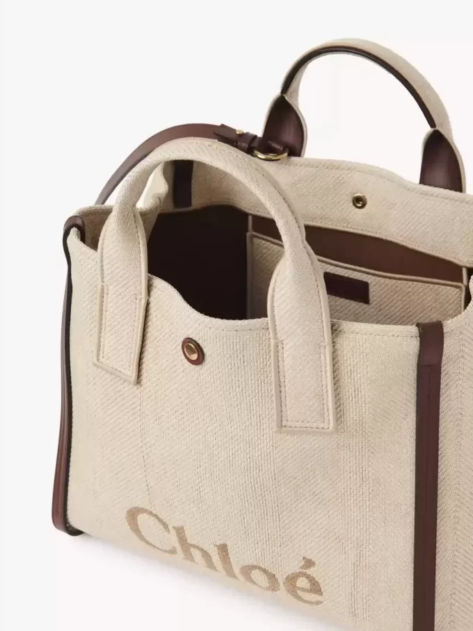 Borsa tote Chloé Carry in fibre effetto rafia Borsa tote Chloé Carry in fibre effetto rafia