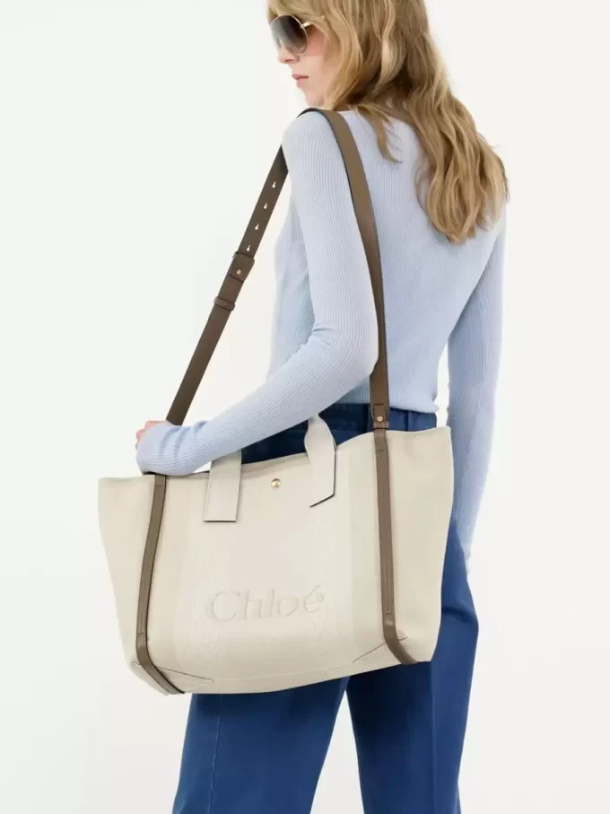 Borsa tote Chloé Carry in tela Borsa tote Chloé Carry in tela