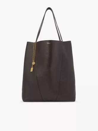 Borsa tote Chloé Spin grande in pelle martellata