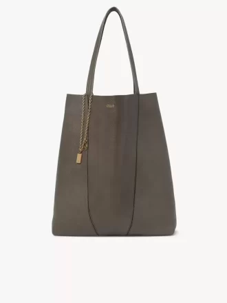 Borsa tote Chloé Spin grande in pelle martellata