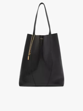 Borsa tote Chloé Spin grande in pelle martellata