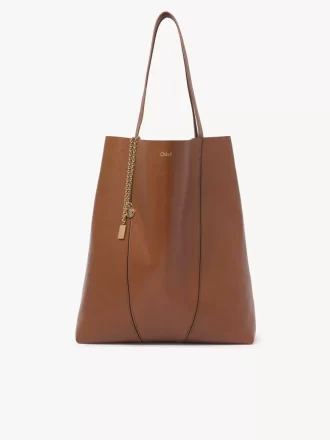 Borsa tote Chloé Spin grande in pelle martellata