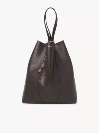 Borsa tote Chloé Spin grande in pelle martellata