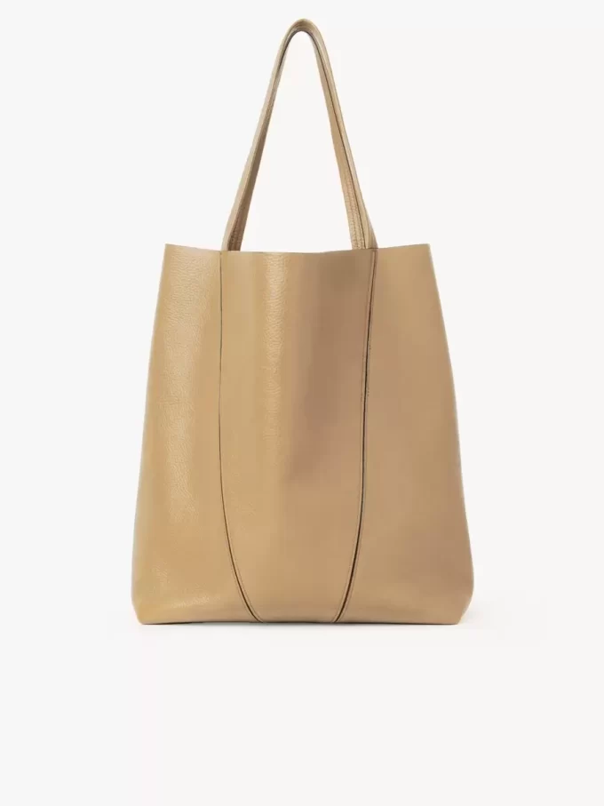 Borsa tote Chloé Spin grande in pelle martellata Borsa tote Chloé Spin grande in pelle martellata