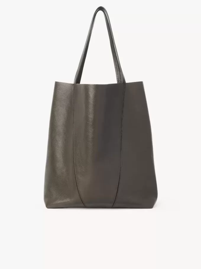 Borsa tote Chloé Spin grande in pelle martellata Borsa tote Chloé Spin grande in pelle martellata