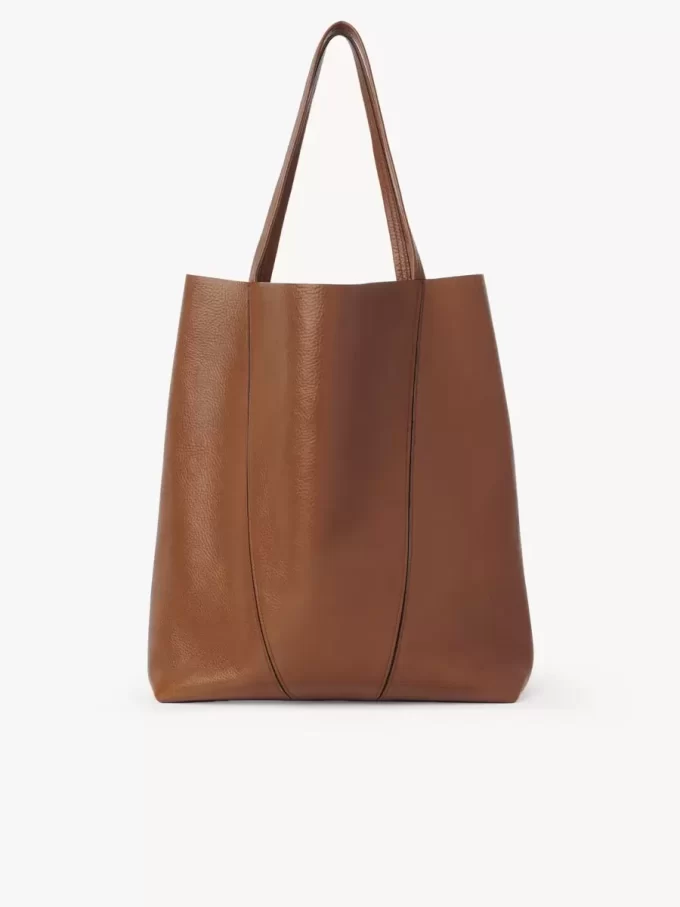 Borsa tote Chloé Spin grande in pelle martellata Borsa tote Chloé Spin grande in pelle martellata